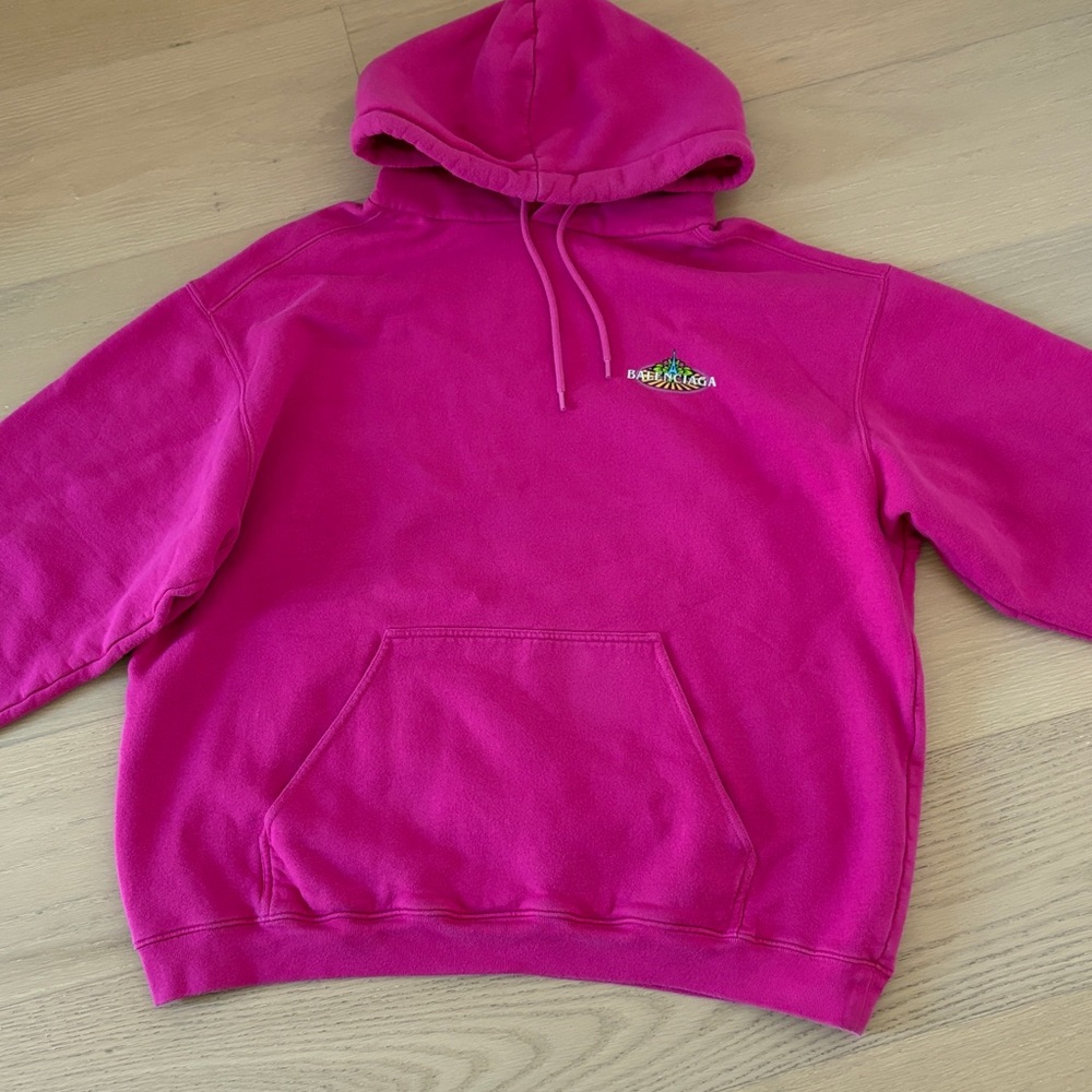 Balenciaga Fuchsia Hoodie size large